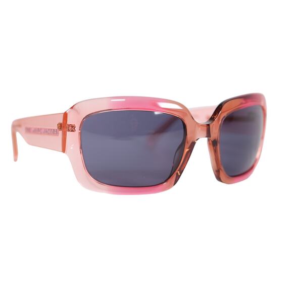 Marc Jacobs Wraparound Oval Sunglasses - Transparent Red Pink Ombre / Grey - NWT - Picture 6 of 10